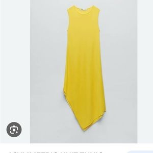 NWOT Zara sleeveless asymmetrical dress